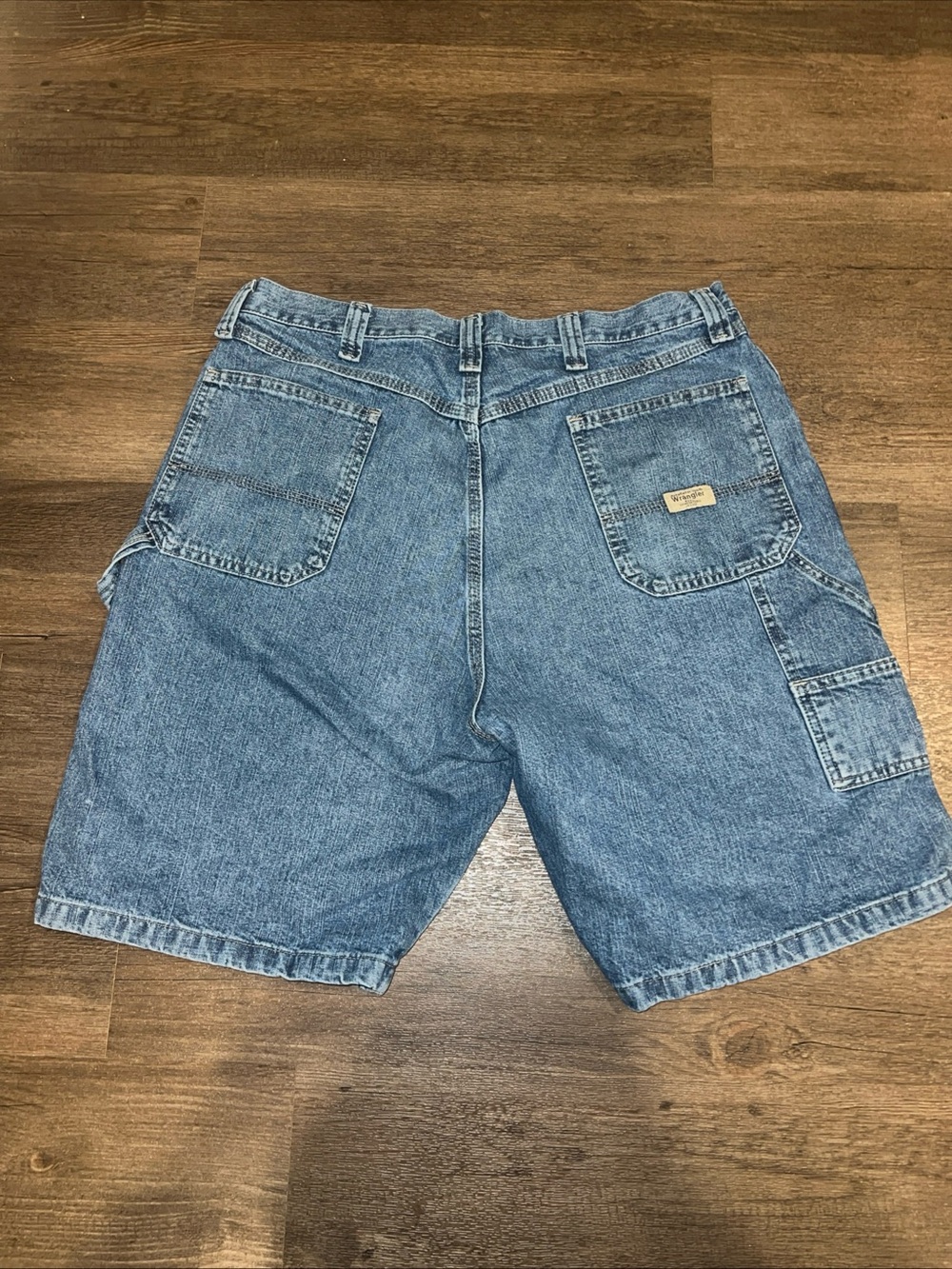 Men's Wrangler Blue Denim Baggy Carpenter Shorts